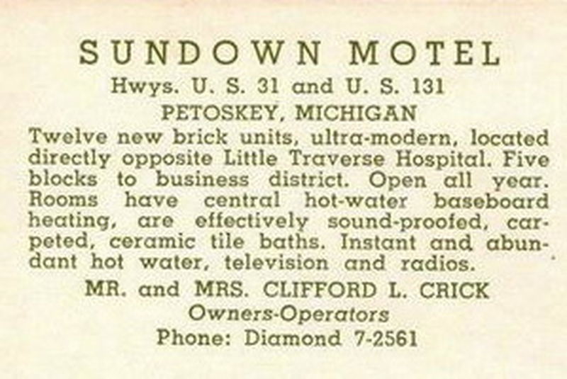 Sundown Motel - Old Postcard Photo (newer photo)